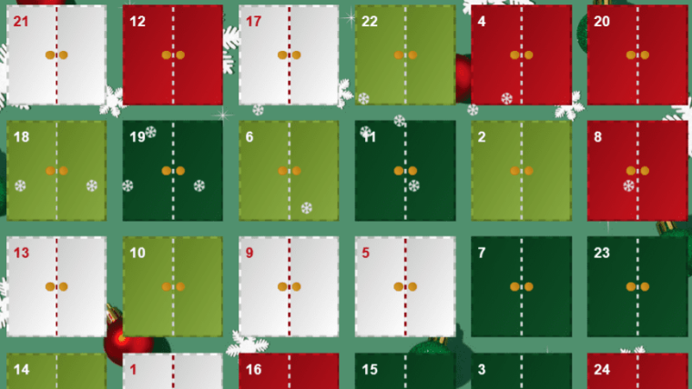 Geschlossene Adventskalender-Türen
